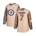 Men Winnipeg Jets #7 Dmitry Kulikov Authentic Camo Veterans Day Practice Hockey Stitched Jersey