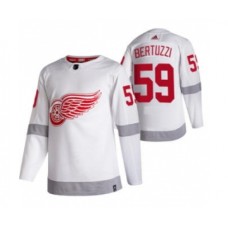 Men Detroit Red Wings #59 Tyler Bertuzzi White 2020-21 Reverse Retro Alternate Hockey Stitched Jersey