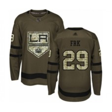 Men Los Angeles Kings #29 Martin Frk Authentic Green Salute to Service Hockey Stitched Jersey