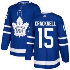 Men Adidas Toronto Maple Leafs #15 Adam Cracknell Authentic Royal Blue Home NHL Jersey