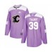 Men Calgary Flames #39 Cam Talbot Authentic Purple Fights Cancer Practice Hockey Stitched Jersey