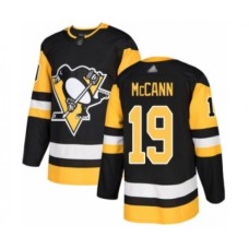 Men Pittsburgh Penguins #19 Jared McCann Authentic Black Home Hockey Stitched Jersey