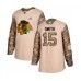 Men Chicago Blackhawks #15 Zack Smith Authentic Camo Veterans Day Practice Hockey Stitched Jersey