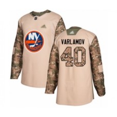 Men New York Islanders #40 Semyon Varlamov Authentic Camo Veterans Day Practice Hockey Stitched Jersey