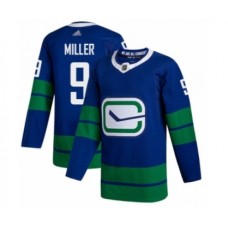 Men Vancouver Canucks #9 J.T. Miller Authentic Royal Blue Alternate Hockey Stitched Jersey