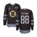 Men Boston Bruins #88 David Pastrnak Authentic Black 1917-2017 100th Anniversary 2019 Stanley Cup Final Bound Hockey Jersey