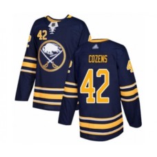 Men Buffalo Sabres #42 Dylan Cozens Authentic Navy Blue Home Hockey Stitched Jersey