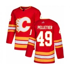 Men Calgary Flames #49 Jakob Pelletier Authentic Red Alternate Hockey Stitched Jersey