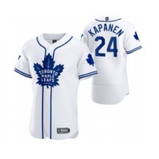 Men Toronto Maple Leafs #24 Kasperi Kapanen 2020 Hockey x Baseball Crossover Edition Stitched Jersey White