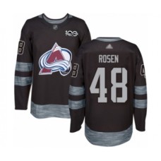 Men Colorado Avalanche #48 Calle Rosen Authentic Black 1917-2017 100th Anniversary Hockey Stitched Jersey