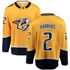 Men Nashville Predators #2 Dan Hamhuis Fanatics Branded Gold Home Breakaway NHL Jersey