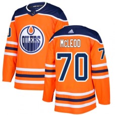 Men Adidas Edmonton Oilers #70 Ryan McLeod Authentic Orange Home NHL Jersey