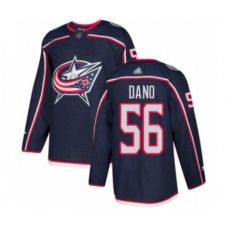 Men Columbus Blue Jackets #56 Marko Dano Authentic Navy Blue Home Hockey Stitched Jersey