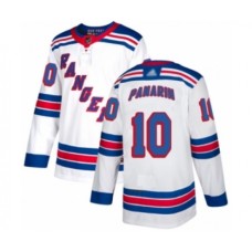 Men New York Rangers #10 Artemi Panarin Authentic White Away Hockey Stitched Jersey