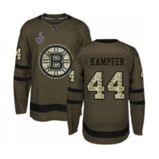 Men Boston Bruins #44 Steven Kampfer Authentic Green Salute to Service 2019 Stanley Cup Final Bound Hockey Jersey