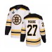 Men Boston Bruins #27 John Moore Authentic White Away 2019 Stanley Cup Final Bound Hockey Jersey