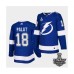 Men Adidas Lightning #18 Ondrej Palat Blue Home Authentic 2021 Stanley Cup Stitched Jersey