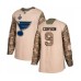 Men St. Louis Blues #9 Shayne Corson Authentic Camo Veterans Day Practice 2019 Stanley Cup Final Bound Hockey Jersey