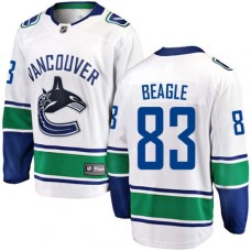 Men Vancouver Canucks #83 Jay Beagle Fanatics Branded White Away Breakaway NHL Jersey