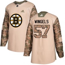 Men Adidas Boston Bruins #57 Tommy Wingels Authentic Camo Veterans Day Practice NHL Jersey