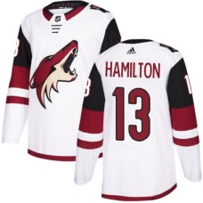 Men Adidas Arizona Coyotes #13 Freddie Hamilton Authentic White Away NHL Jersey