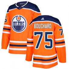 Men Adidas Edmonton Oilers #75 Evan Bouchard Authentic Orange Home NHL Jersey