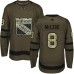 Men Adidas New York Rangers #8 Cody McLeod Premier Green Salute to Service NHL Jersey