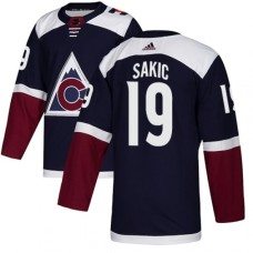 Men Adidas Colorado Avalanche #19 Joe Sakic Premier Navy Blue Alternate NHL Jersey