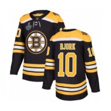 Men Boston Bruins #10 Anders Bjork Authentic Black Home 2019 Stanley Cup Final Bound Hockey Jersey