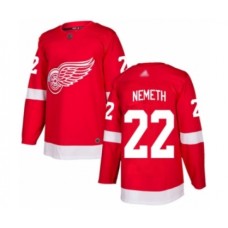 Men Detroit Red Wings #22 Patrik Nemeth Authentic Red Home Hockey Stitched Jersey