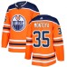 Men Adidas Edmonton Oilers #35 Al Montoya Authentic Orange Home NHL Jersey