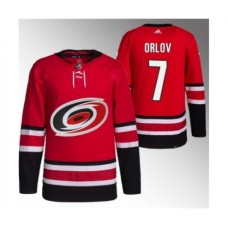 Men Carolina Hurricanes #7 Dmitry Orlov Red Stitched Jersey