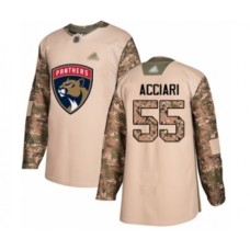 Men Florida Panthers #55 Noel Acciari Authentic Camo Veterans Day Practice Hockey Stitched Jersey