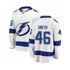 Men Tampa Bay Lightning #46 Gemel Smith Fanatics Branded White Away Breakaway Hockey Stitched Jersey