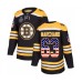 Men Boston Bruins #63 Brad Marchand Authentic Black USA Flag Fashion 2019 Stanley Cup Final Bound Hockey Jersey