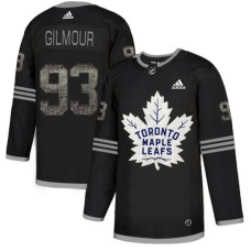 Men Adidas Toronto Maple Leafs #93 Doug Gilmour Black Authentic Classic Stitched NHL Jersey