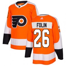 Men Adidas Philadelphia Flyers #26 Christian Folin Premier Orange Home NHL Jersey