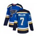 Men St. Louis Blues #7 Joe Mullen Authentic Royal Blue Home 2019 Stanley Cup Final Bound Hockey Jersey