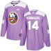 Men Adidas New York Islanders #14 Tom Kuhnhackl Authentic Purple Fights Cancer Practice NHL Jersey