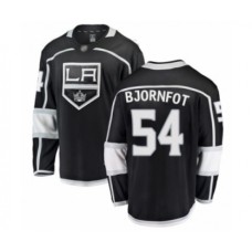 Men Los Angeles Kings #54 Tobias Bjornfot Authentic Black Home Fanatics Branded Breakaway Hockey Stitched Jersey