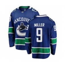 Men Vancouver Canucks #9 J.T. Miller Fanatics Branded Blue Home Breakaway Hockey Stitched Jersey