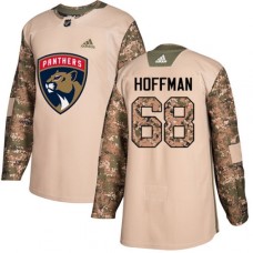 Men Adidas Florida Panthers #68 Mike Hoffman Authentic Camo Veterans Day Practice NHL Jersey