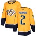 Men Adidas Nashville Predators #2 Dan Hamhuis Premier Gold Home NHL Jersey