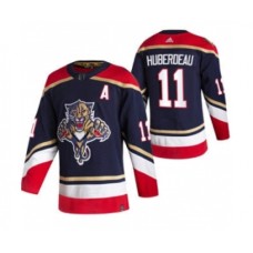 Men Florida Panthers #11 Jonathan Huberdeau Black 2020-21 Reverse Retro Alternate Hockey Stitched Jersey