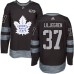 Men Adidas Toronto Maple Leafs #37 Timothy Liljegren Authentic Black 1917-2017 100th Anniversary NHL Jersey