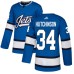 Men Adidas Winnipeg Jets #34 Michael Hutchinson Authentic Blue Alternate NHL Jersey