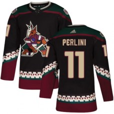 Men Adidas Arizona Coyotes #11 Brendan Perlini Authentic Black Alternate NHL Jersey