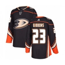 Men Adidas Anaheim Ducks #23 Brian Gibbons Premier Black Home NHL Jersey