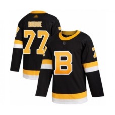 Men Boston Bruins #77 Ray Bourque Authentic Black Alternate Hockey Stitched Jersey