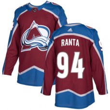 Men Adidas Colorado Avalanche #94 Sampo Ranta Authentic Burgundy Red Home NHL Jersey